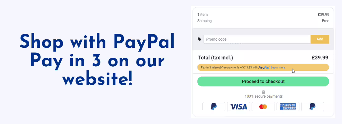 PayPal Pay in 3 at Vape Green