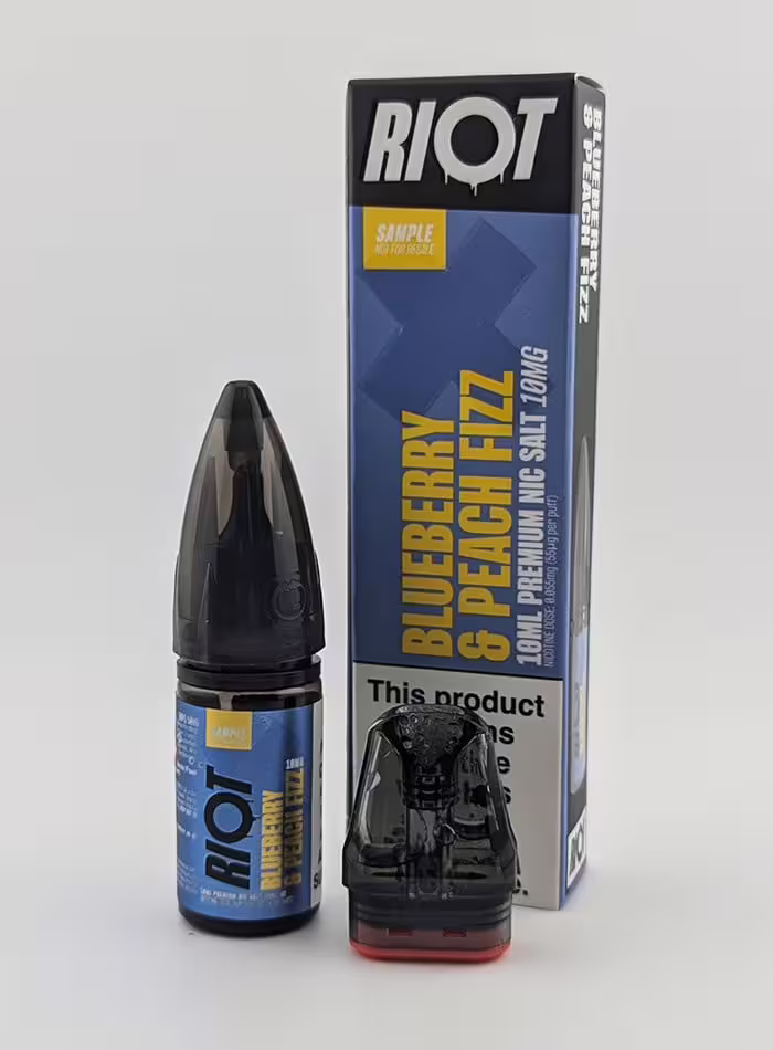 Blueberry Peach Fizz Nic Salt E-Liquid by Riot X