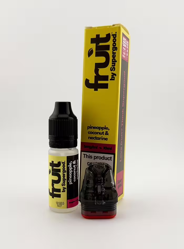 Pineapple, Coconut & Nectarine Nic Salt E-Liquid by Supergood Fruit