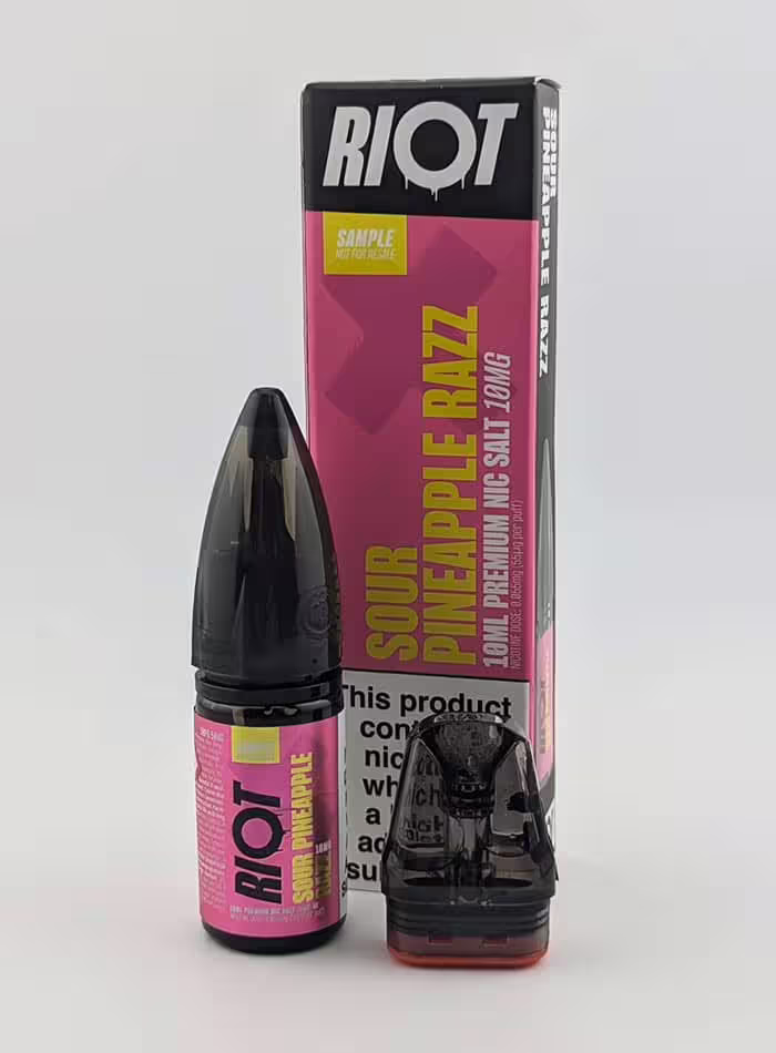 Sour Pineapple Razz Nic Salt E-Liquid by Riot X