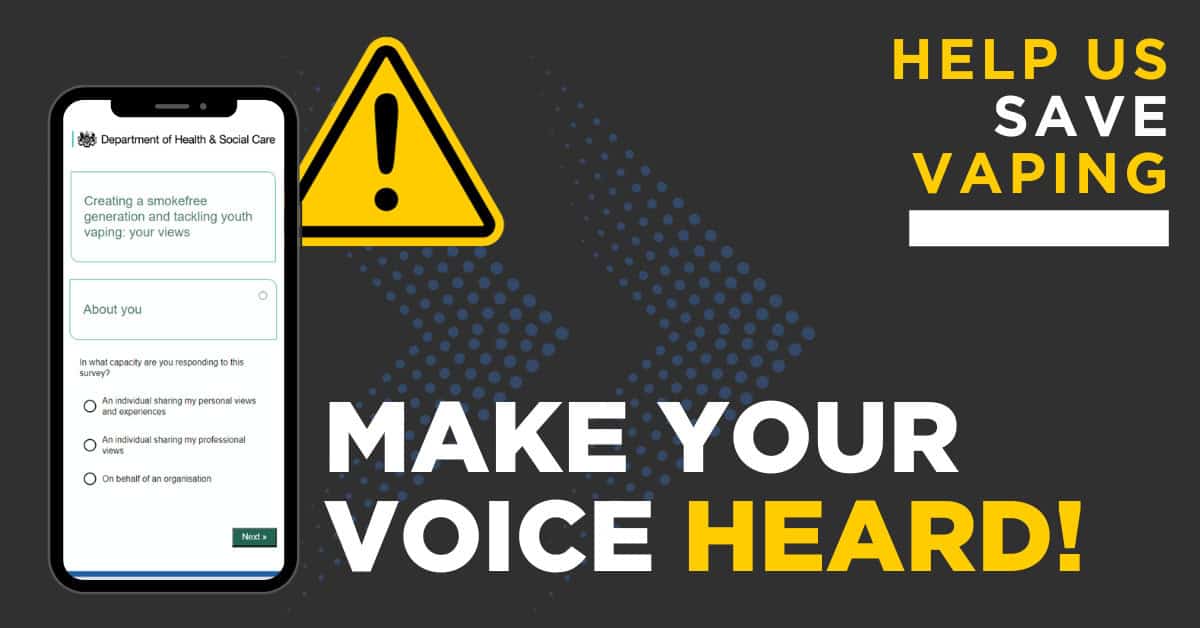 UK Vapers Have Spoken: Help Save Vaping!