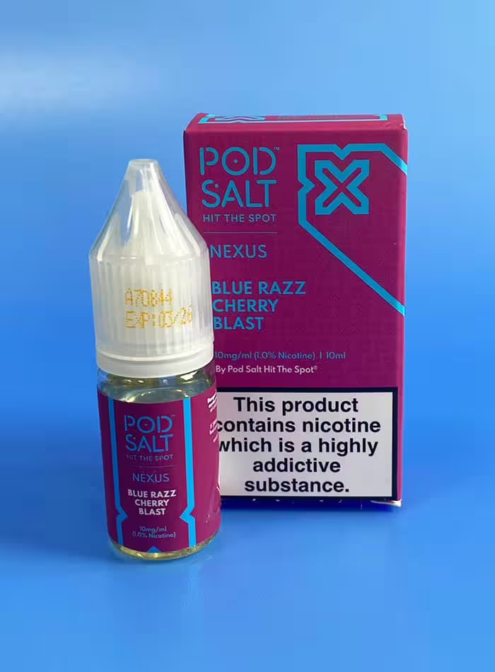 Blue Razz Cherry Blast Nic Salt E-Liquid by Nexus Pod Salt