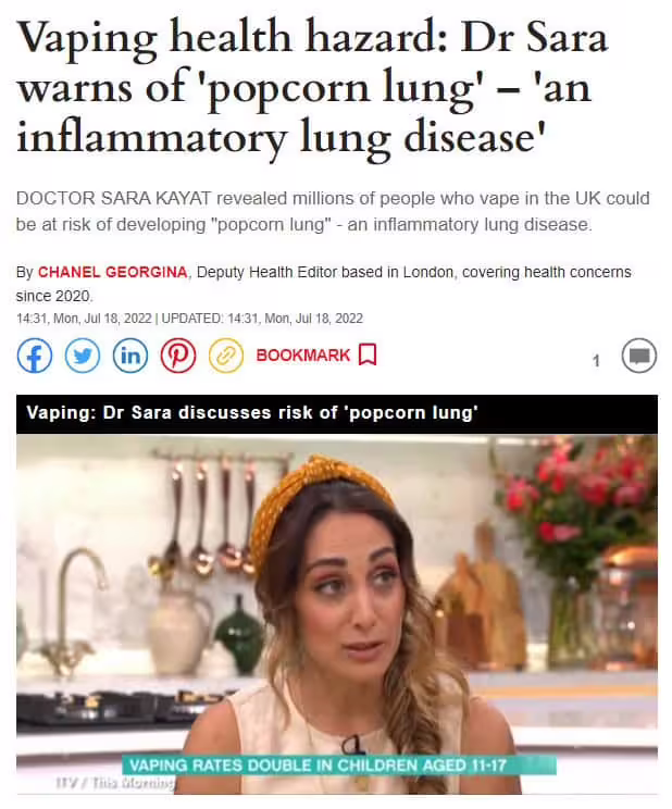 Vaping health hazard: Dr Sara warns of 