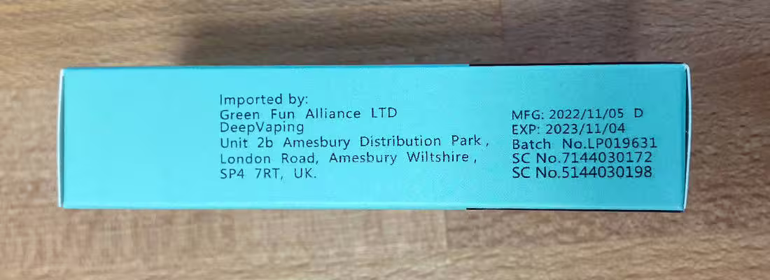 Genuine Lost Mary BM600 Packaging - Left