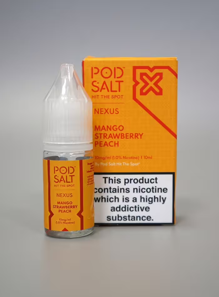 Mango Strawberry Peach Nic Salt E-Liquid by Nexus Pod Salt