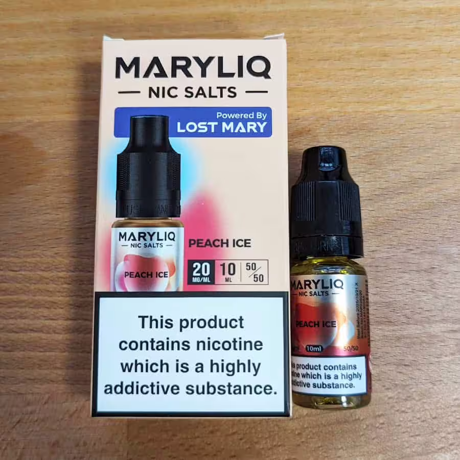 Peach Ice Nic Salt E-Liquid by Lost Mary Maryliq