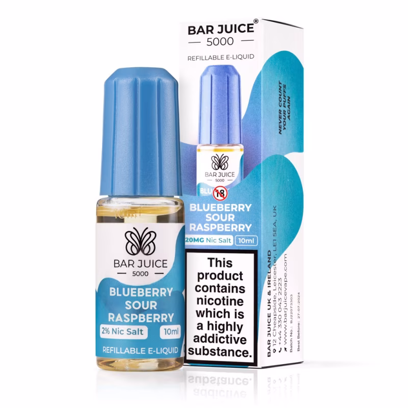 Blueberry Sour Raspberry Nic Salt E-Liquid by Bar Juice 5000