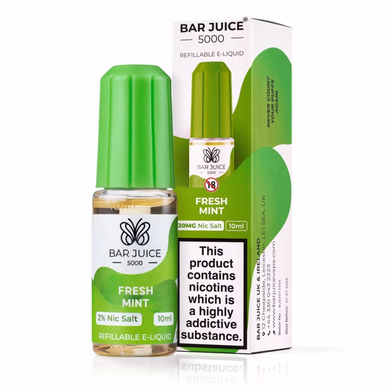 Fresh Mint Nic Salt E-Liquid by Bar Juice 5000