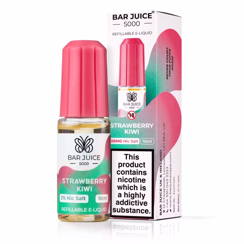 Strawberry Kiwi Nic Salt E-Liquid by Bar Juice 5000