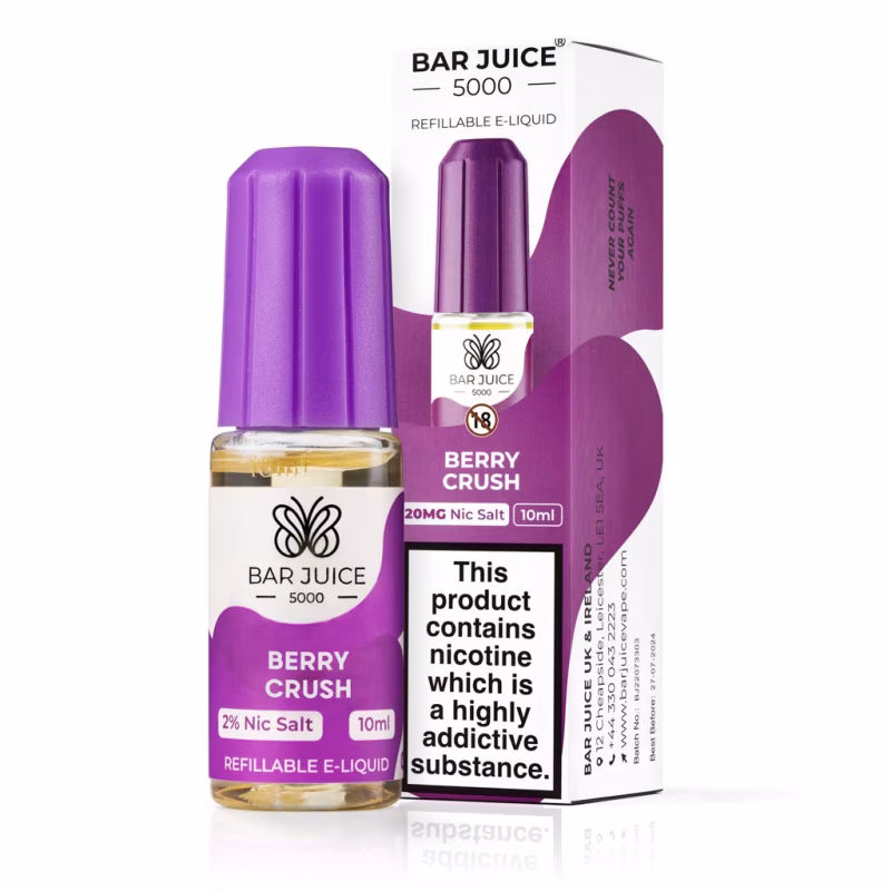 Berry Crush Vimto Nic Salt E-Liquid by Bar Juice 5000