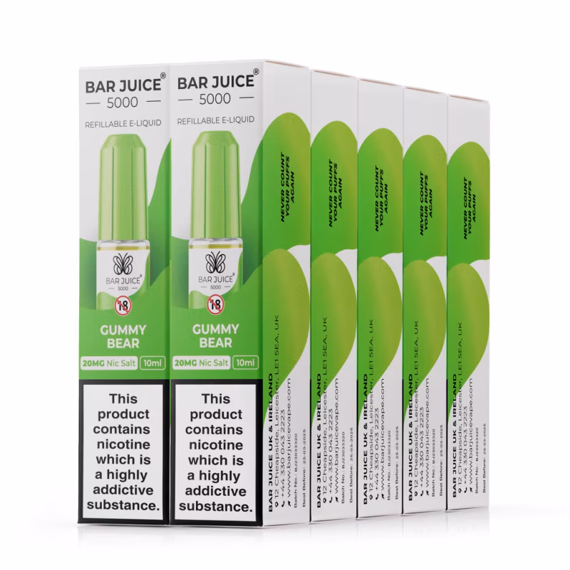 Gummy Bear Nic Salt E-Liquid by Bar Juice 5000 - 10 Pack