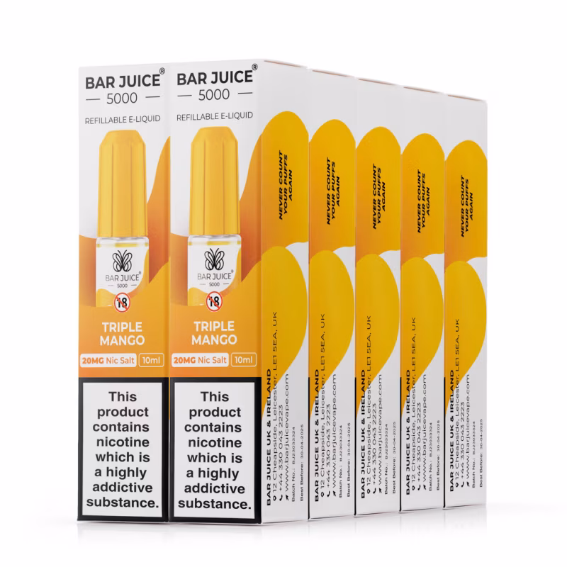 Triple Mango Nic Salt E-Liquid by Bar Juice 5000 - 10 Pack