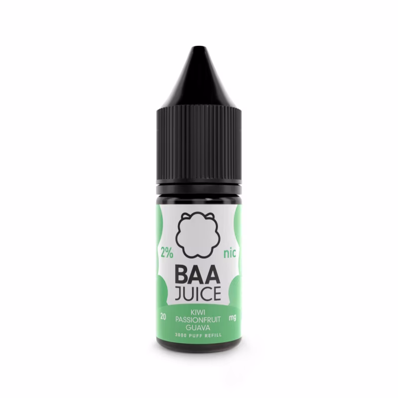 Kiwi Passionfruit Guava Nic Salt E-Liquid by Baa Juice