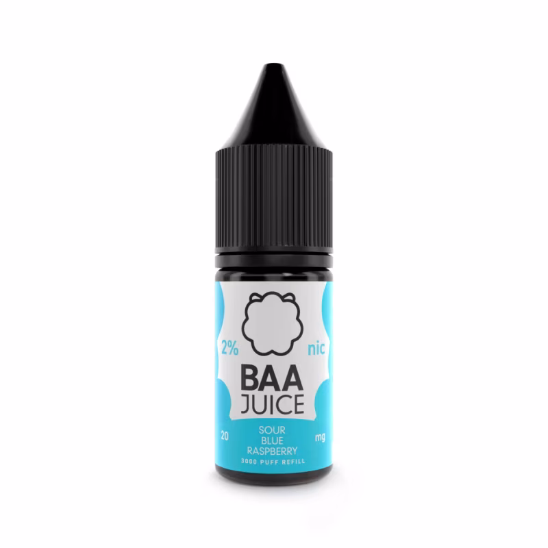 Sour Blue Raspberry Nic Salt E-Liquid by Baa Juice