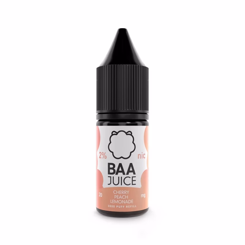 Cherry Peach Lemonade Nic Salt E-Liquid by Baa Juice
