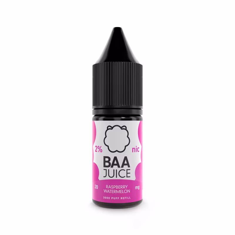 Raspberry Watermelon Nic Salt E-Liquid by Baa Juice