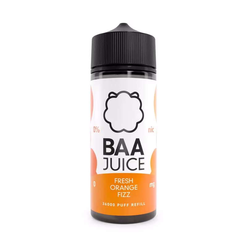 Fresh Orange Fizz Shortfill E-Liquid by Baa Juice 100ml