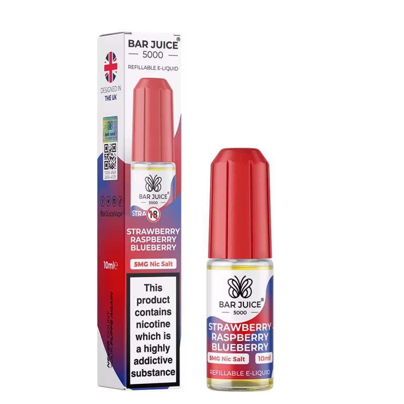 Strawberry Raspberry Blueberry Nic Salt E-Liquid by Bar Juice 5000