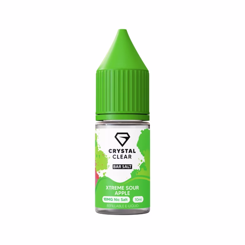 Xtreme Sour Apple Nic Salt E-Liquid by Crystal Clear