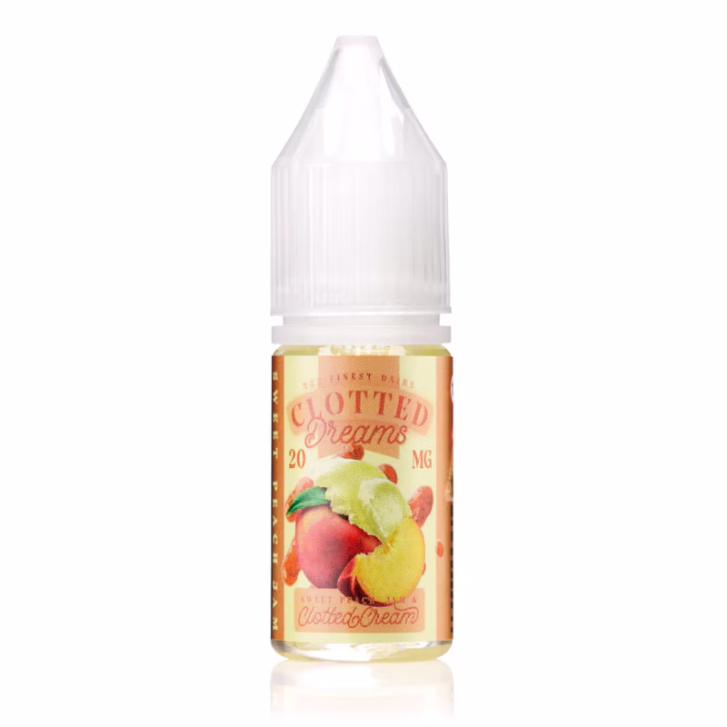 Sweet Peach Jam & Clotted Cream Nic Salt E-Liquid by Clotted Dreams