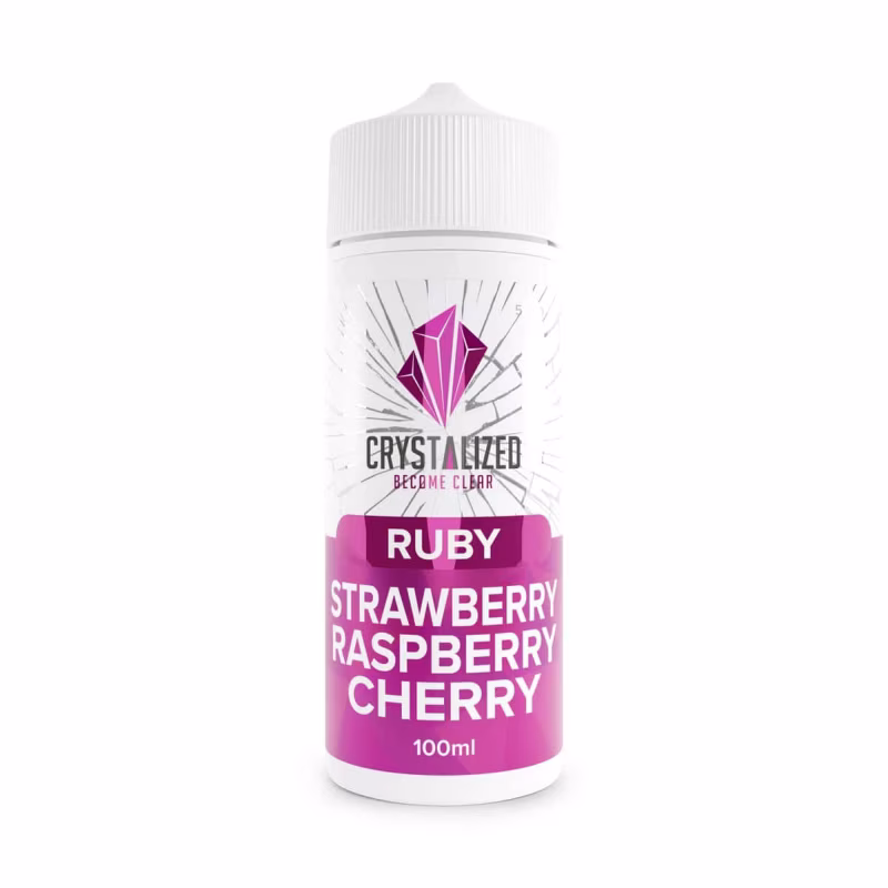 Ruby - Strawberry Raspberry Cherry Shortfill E-Liquid by Crystalized 100ml