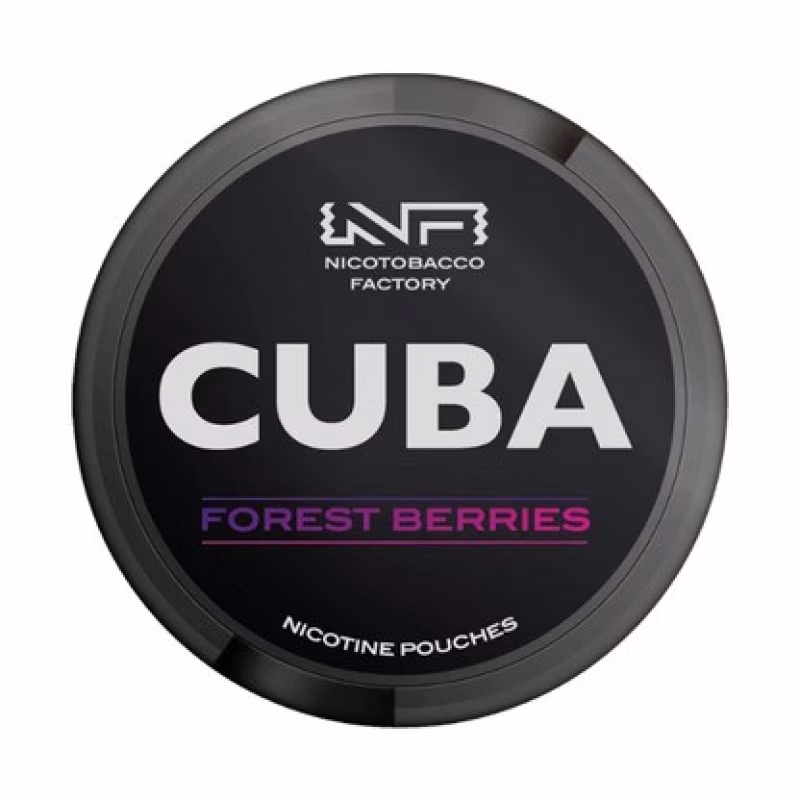 Forest Berries Black Nicotine Pouches by Cuba