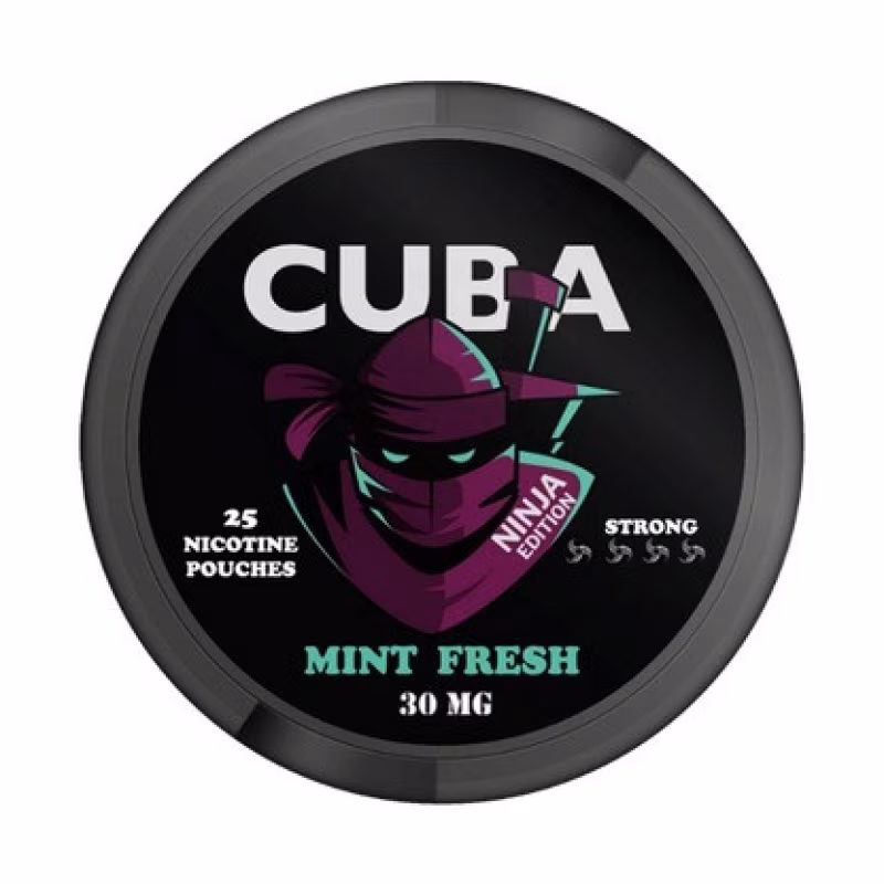 Mint Fresh Ninja Nicotine Pouches by Cuba