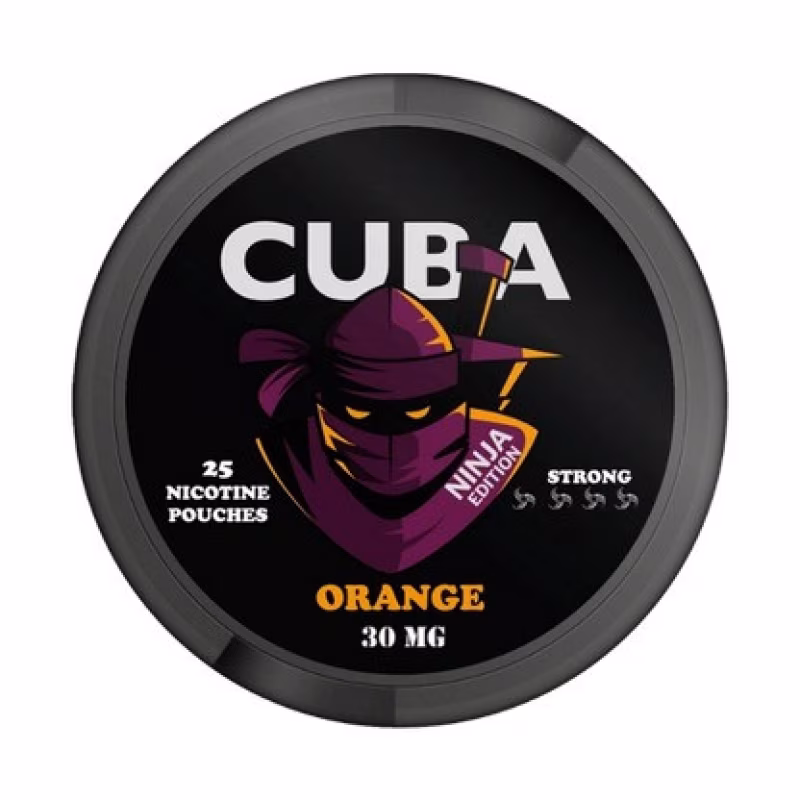 Orange Ninja Nicotine Pouches by Cuba