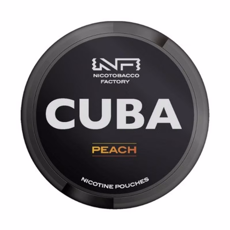Peach Black Nicotine Pouches by Cuba