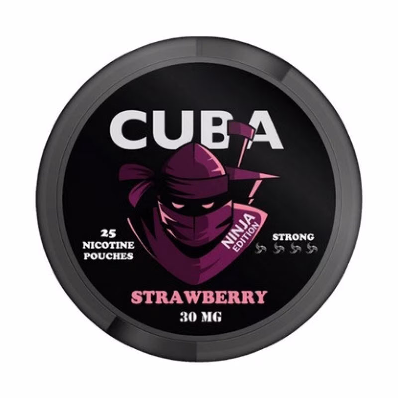 Strawberry Ninja Nicotine Pouches by Cuba