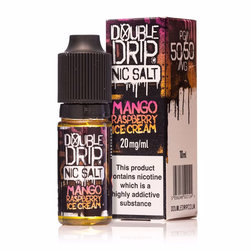 Mango Raspberry Ice Cream Nic Salt E-Liquid by Double Drip