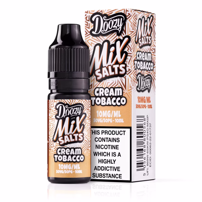 Cream Tobacco Nic Salt E-Liquid by Doozy Mix Salts