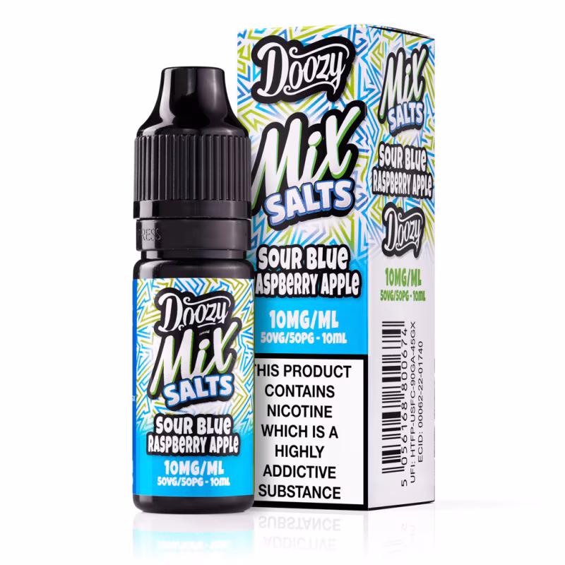 Sour Blue Raspberry Apple Nic Salt E-Liquid by Doozy Mix Salts