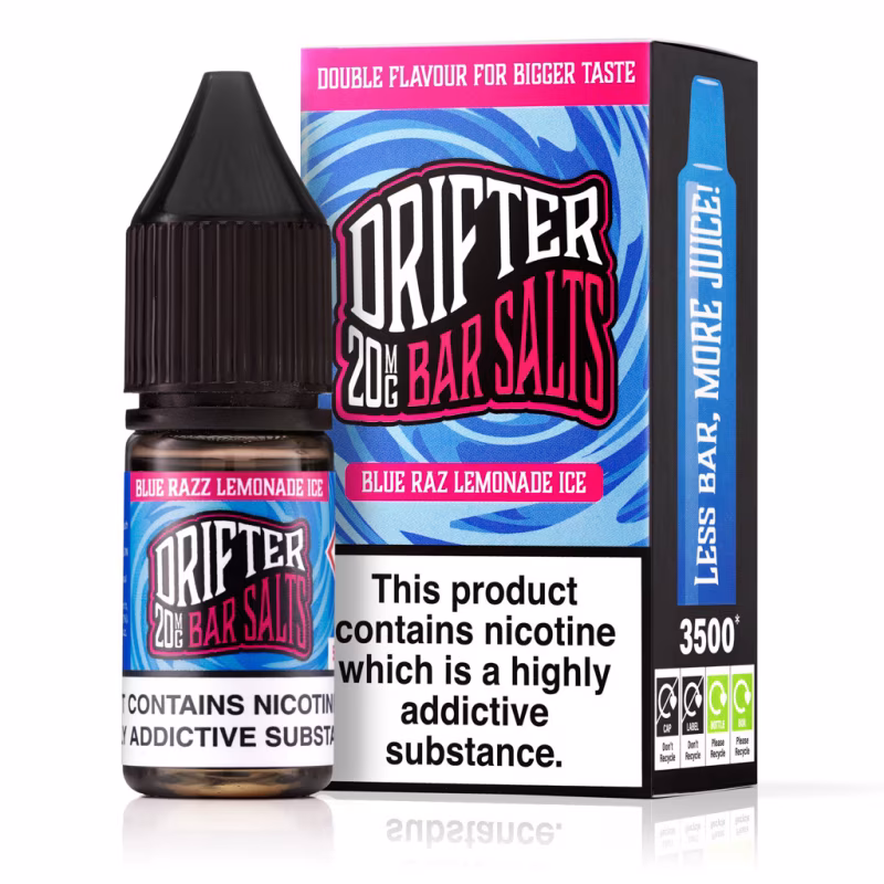 Blue Razz Lemonade Ice Nic Salt E-Liquid by Drifter Bar Salts