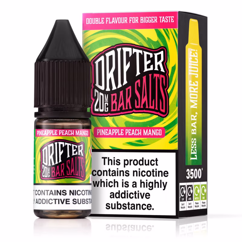 Pineapple Peach Mango Nic Salt E-Liquid by Drifter Bar Salts