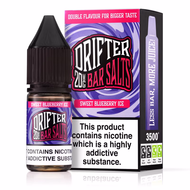 Sweet Blueberry Ice Nic Salt E-Liquid by Drifter Bar Salts