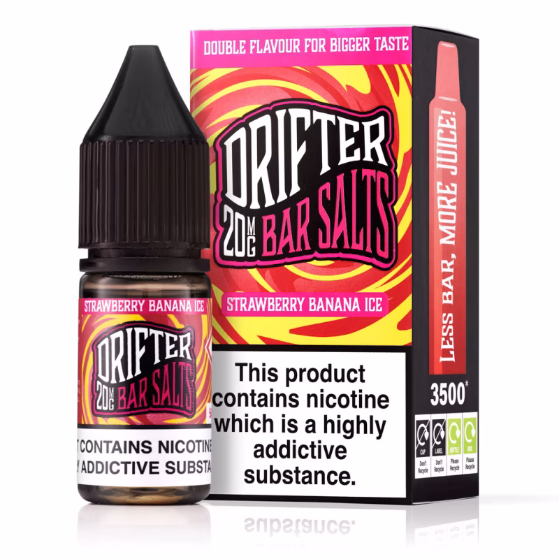 Strawberry Banana Ice Nic Salt E-Liquid by Drifter Bar Salts