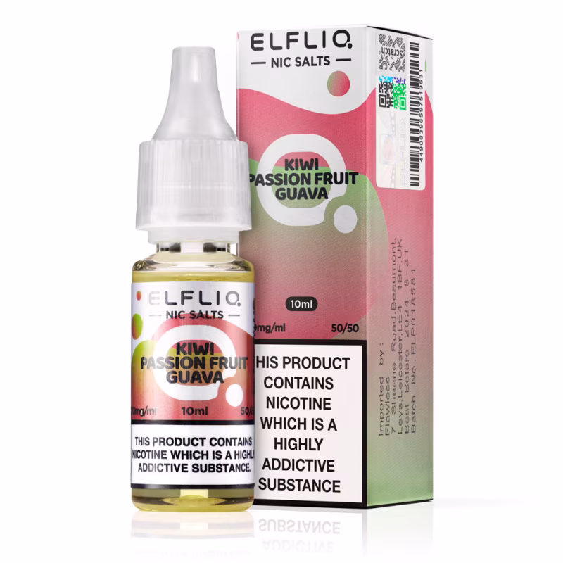 Kiwi Passion Fruit Guava Nic Salt E-Liquid by Elf Bar Elfliq