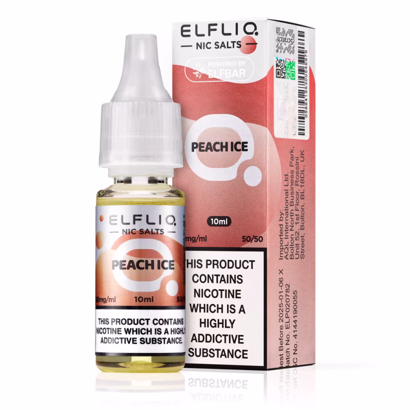 Peach Ice Nic Salt E-Liquid by Elf Bar Elfliq
