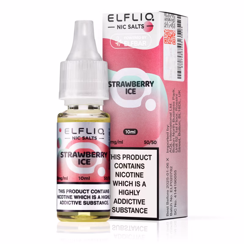 Strawberry Ice Nic Salt E-Liquid by Elf Bar Elfliq