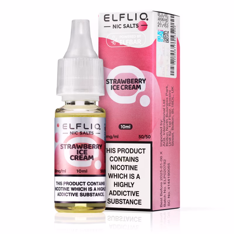 Strawberry Snoow Nic Salt E-Liquid by Elf Bar Elfliq