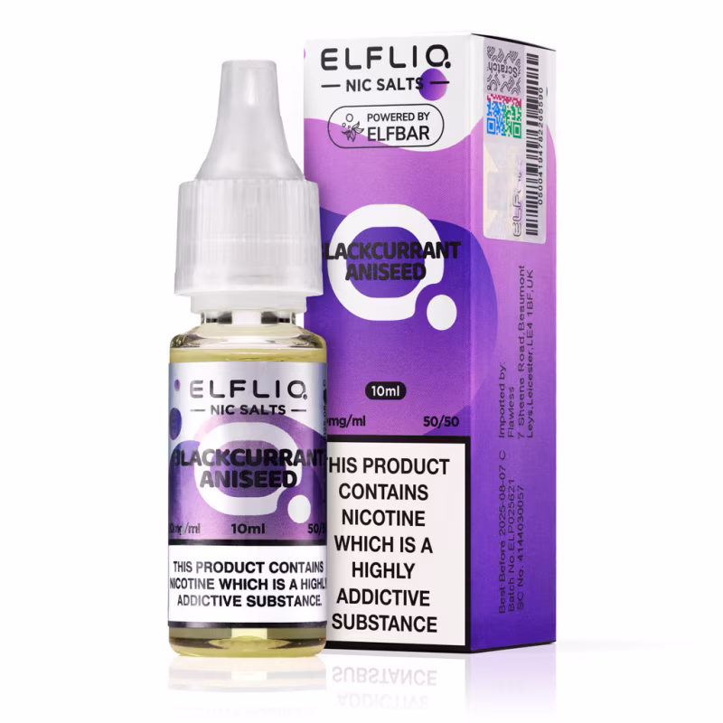 Blackcurrant Aniseed Nic Salt E-Liquid by Elf Bar Elfliq