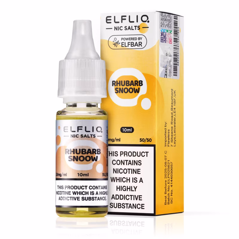 Rhubarb Snoow Nic Salt E-Liquid by Elf Bar Elfliq