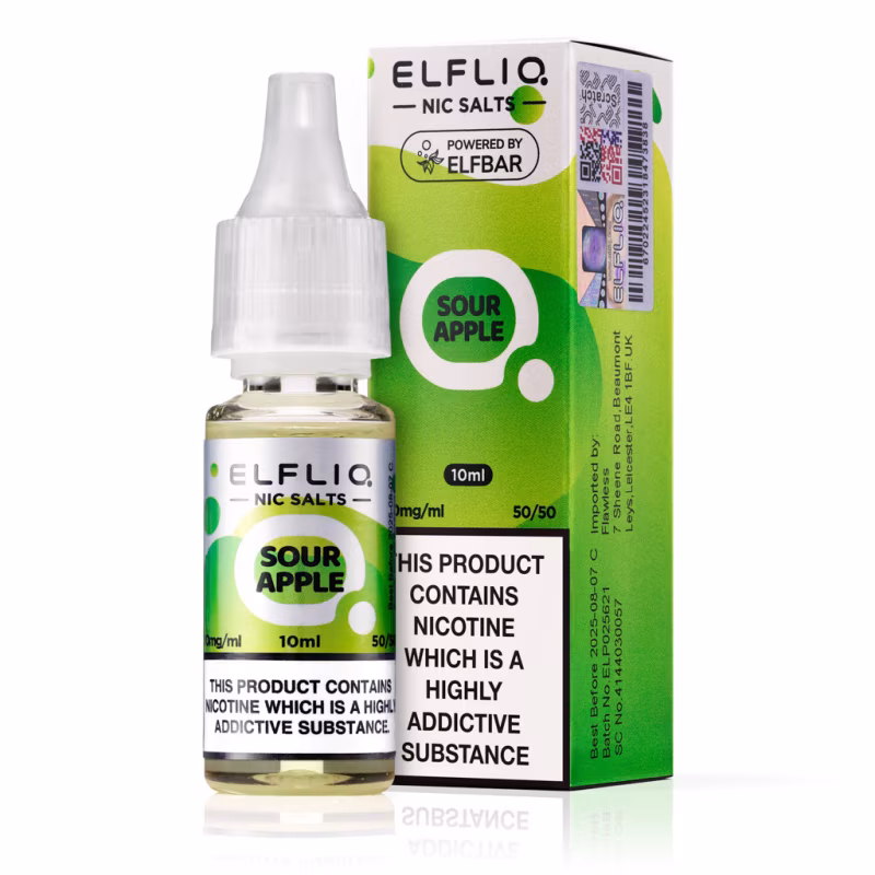 Sour Apple Nic Salt E-Liquid by Elf Bar Elfliq