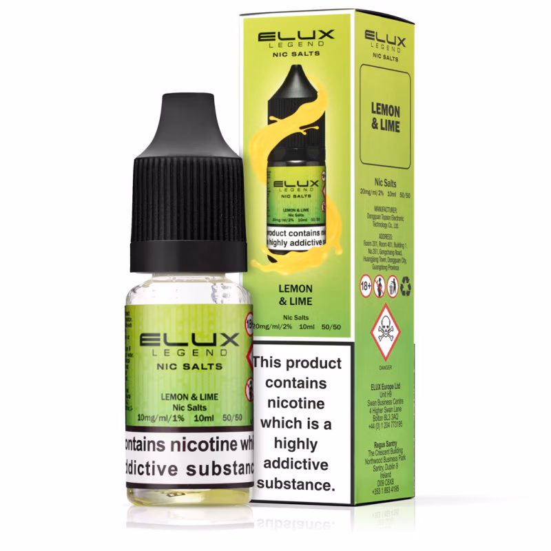 Lemon & Lime Nic Salt E-Liquid by Elux Legend