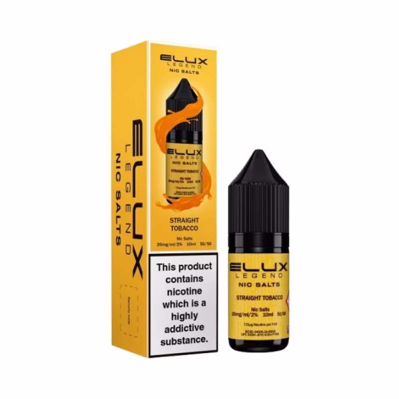 Straight Tobacco Nic Salt E-Liquid by Elux Legend