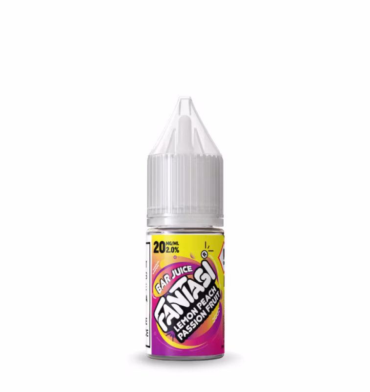 Lemon Peach Passion Fruit Ice Nic Salt E-Liquid by Fantasi Bar Juice