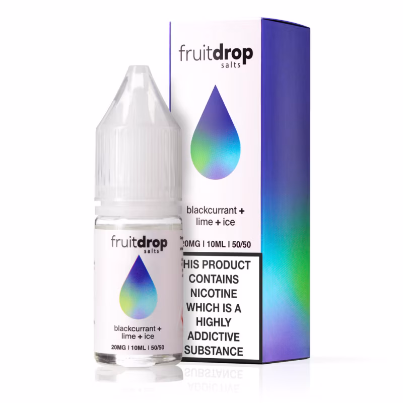 Blackcurrant Lime Ice Nic Salt E-Liquid by Fruit Drop