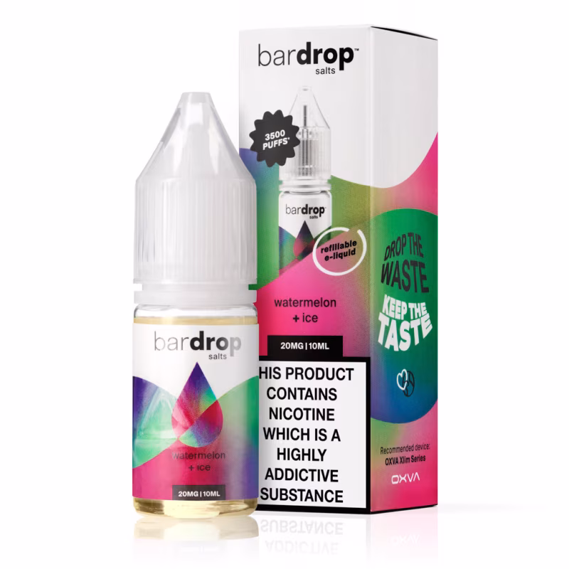 Watermelon Ice Nic Salt E-Liquid by Bar Drop