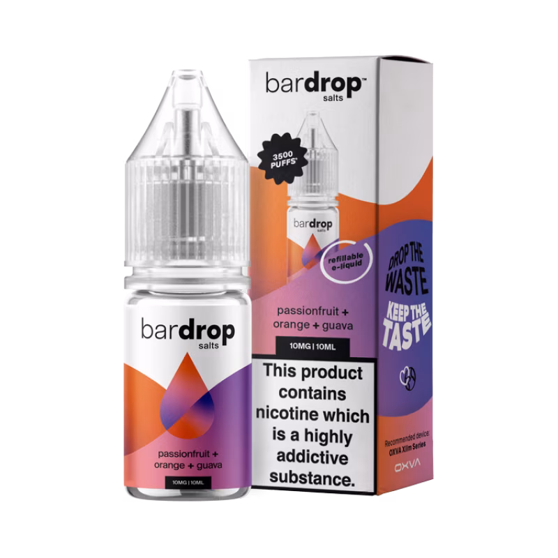 Passionfruit Orange Guava Nic Salt E-Liquid by Bar Drop